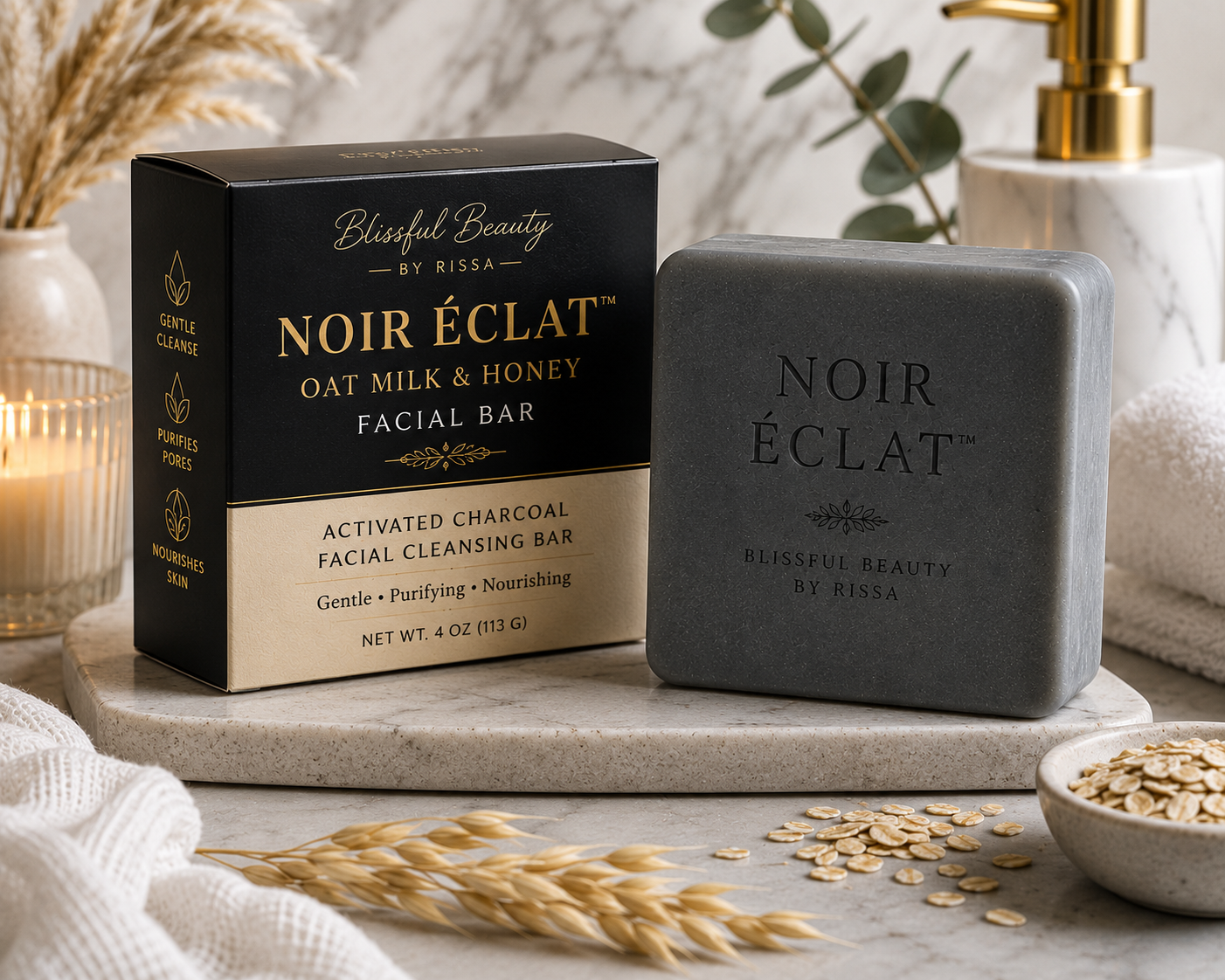 Noir Éclat Oat Milk & Honey Facial Bar
