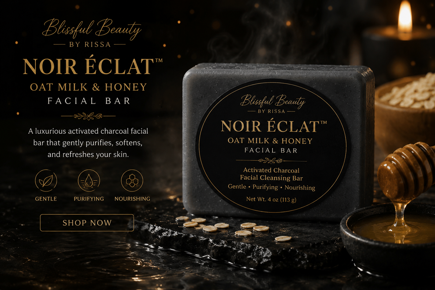 Noir Éclat Oat Milk & Honey Facial Bar
